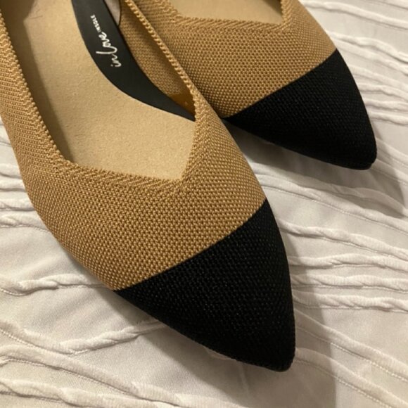 NWOT Rothy's The High Point Heel Camel Tan Black Captoe Size 9 - Picture 9 of 10